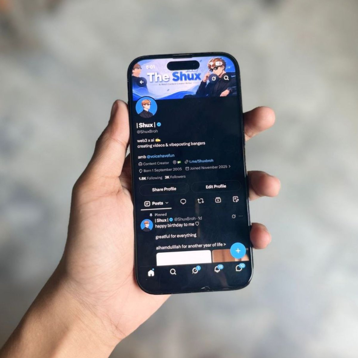 ShuxBroh's tweet photo. bought my first IPhone 

with my own money 
web3 did it again 🤍

grateful for the journey alhamdulilah > https://t.co/HAqKuFqHge