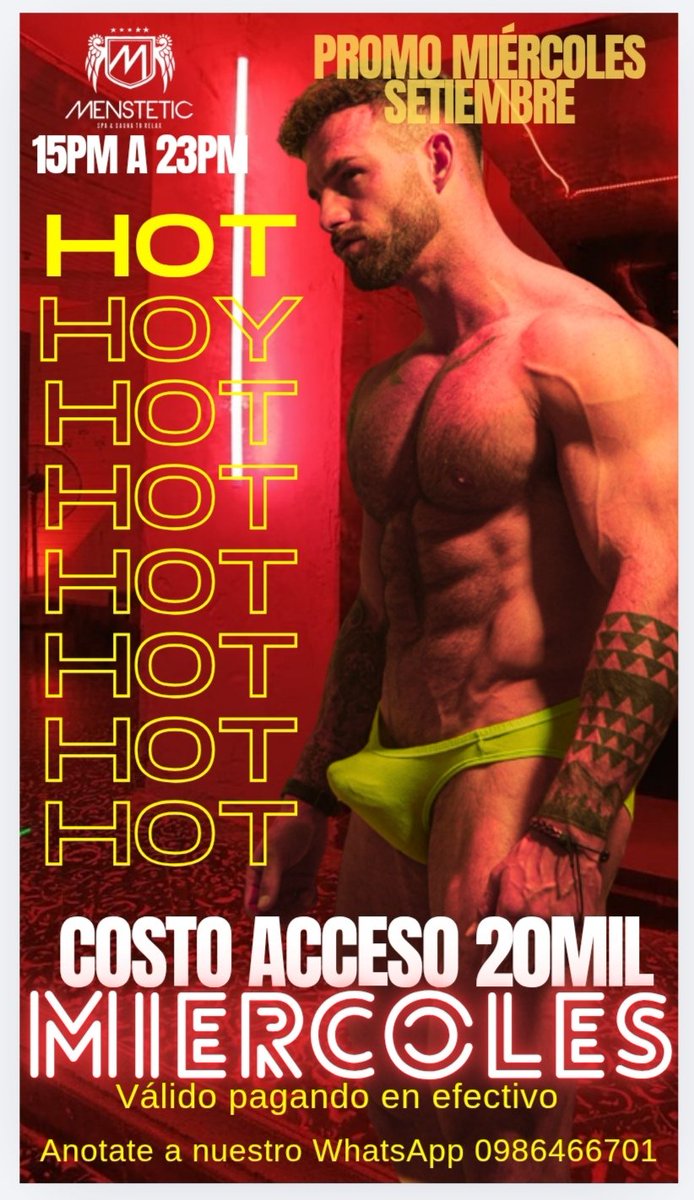 menstetic_sauna's tweet photo. Promo Miércoles 
Acceso 20 mil G válido pagando en efectivo y anotándose en nuestro WhatsApp 0986466701
Si sos miembro de nuestro grupo de WhatsApp pago tú acceso es libre https://t.co/XutHpAtP9e