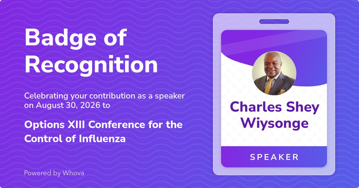 CharlesShey's tweet photo. Thrilled to share that I just spoke at Options XIII Conference for the Control of Influenza! Big thanks to the organizers and everyone who joined the session.๐ Your presence made it special!
#OptionsXIII #VaccinesWork #ImplementationScience https://t.co/YaOx8DTX3r