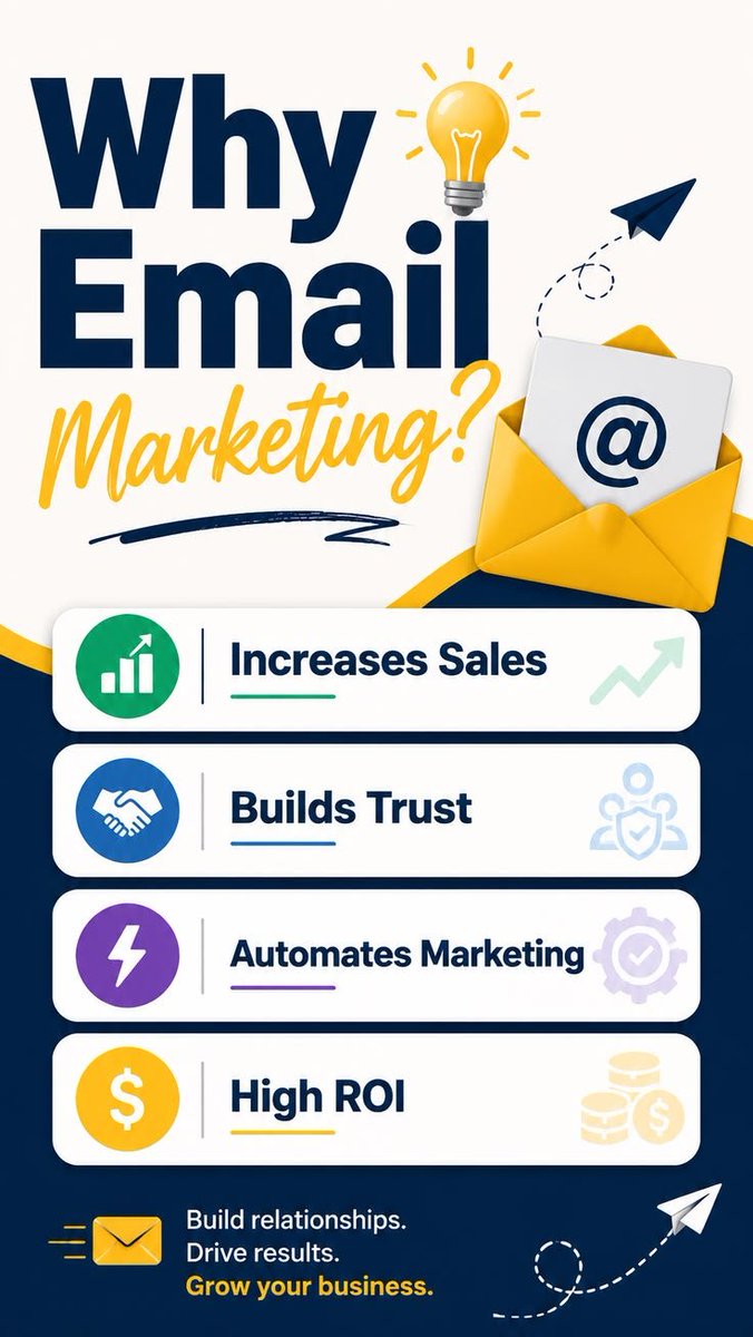 Webilorsamuel's tweet photo. Your email list isn't valuable because it's large.

It's valuable when subscribers:

Open.

Read.

Trust.

And take action.

Good email marketing is about building a relationship, not just sending promotions.

#EmailMarketing #Marketing https://t.co/eGEEip84v2