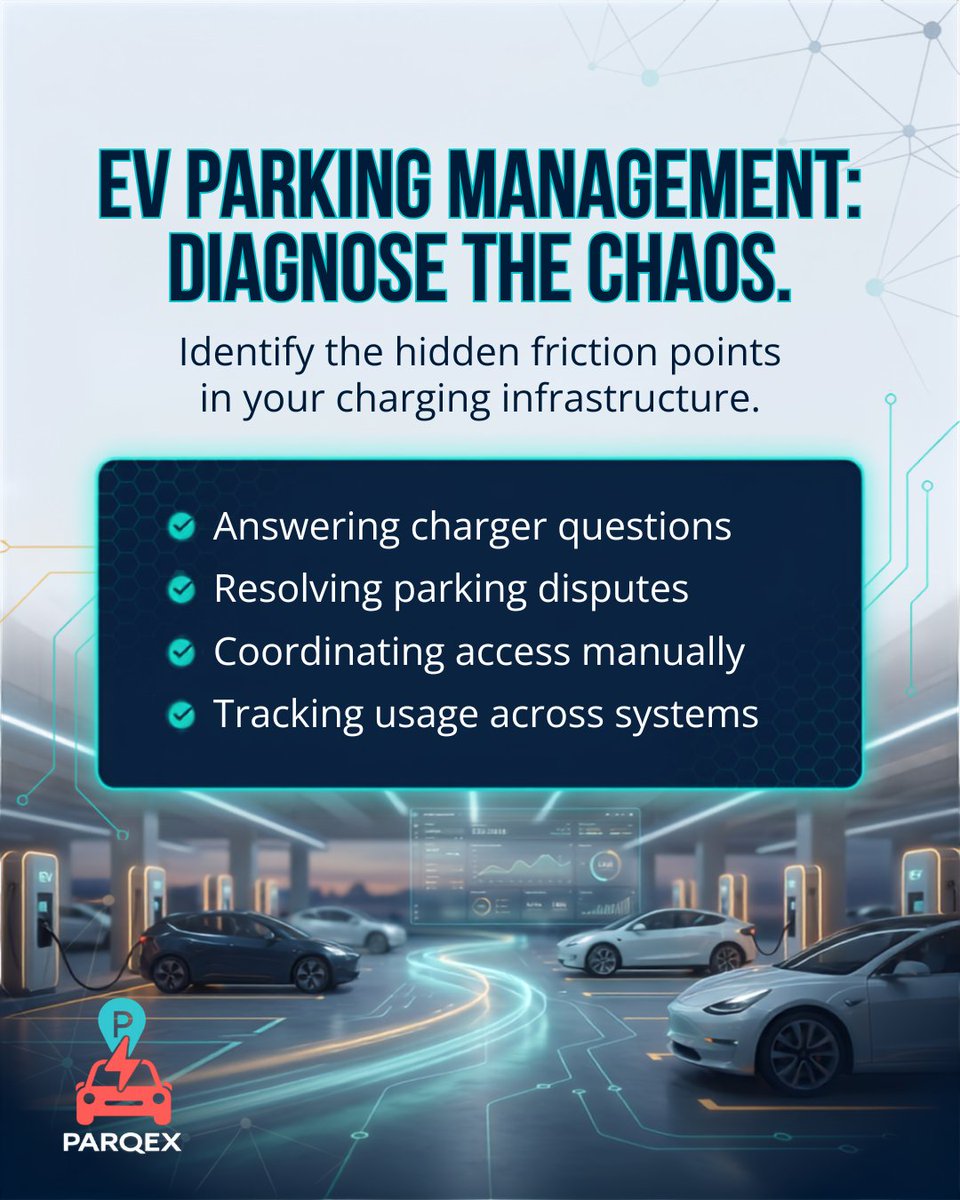 ParqEx_Miami's tweet photo. If managing EV parking takes hours each week…
Software can change that.
https://t.co/x5sh5EXP4z
#EVParkingSoftware #OperationalEfficiency #PropertyManagement #EVCharging #ParqEx #PropTech https://t.co/dxURvVV2QP