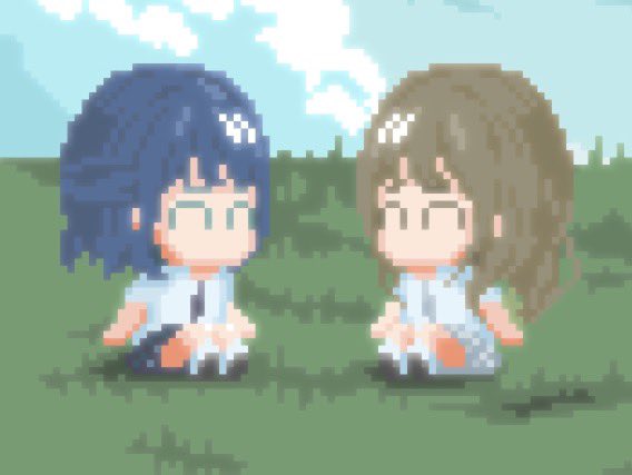 timelykotohira's tweet photo. notice how she only has this giant smile when with mahoro https://t.co/zIeWP49leV