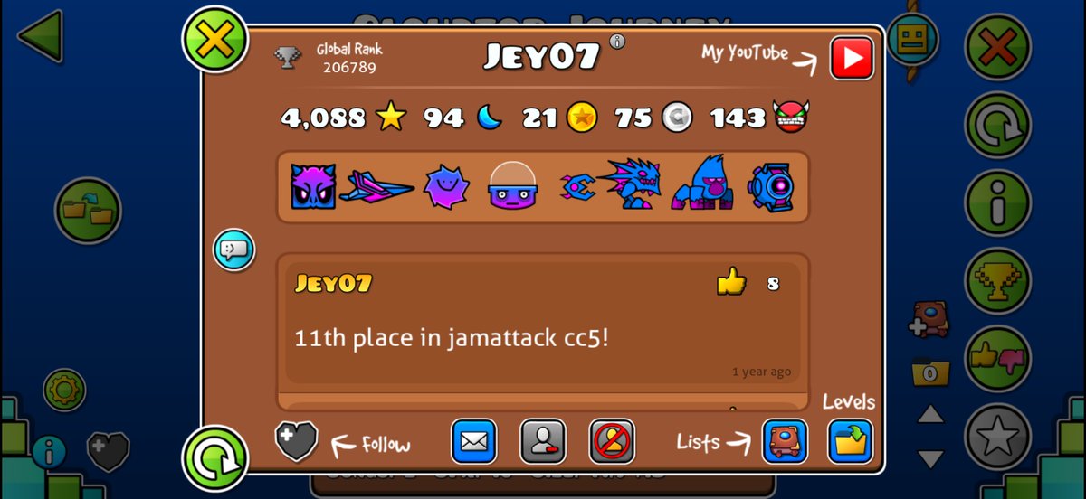 AtomicRest5's tweet photo. Day 2 of sharing goated creators with no rates:

Jey07 is an insanely talented creator who somehow doesn’t even have any sends. Zero. His Jam cc5 entry and his space gauntlet entry both have insane energy and charm. One of the most underrated creators of all time, check him out! https://t.co/ez1bZpWNQD