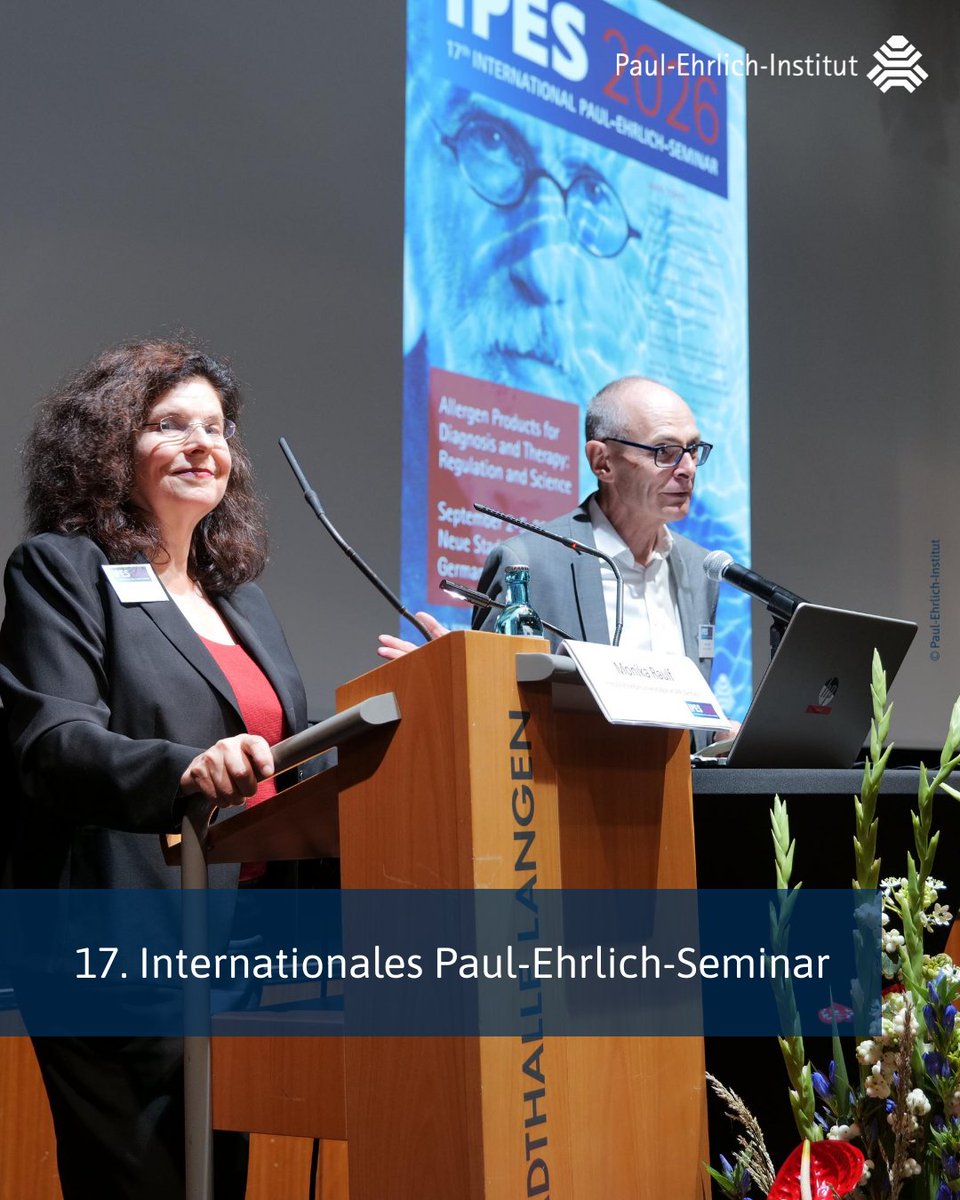 Stefan Vieths und Vera Mahler eröffnen das 17. Internationale Paul-Ehrlich-Seminar.