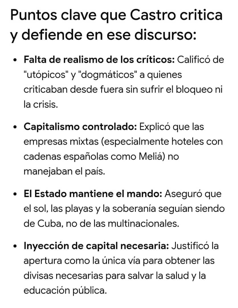 Chiqui_new's tweet photo. ¿Qué dijo Fidel Castro cuando lo acusaron de traicionar al socialismo y a la Revolución por abrirse a la inversión extranjera ante la crisis económica que vivía Cuba? https://t.co/p7a6MAlkWa