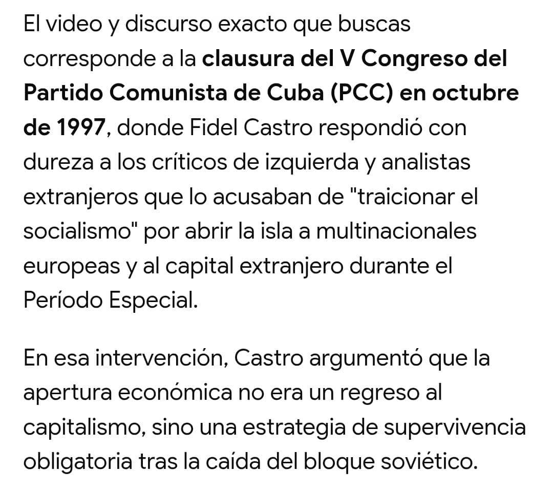 Chiqui_new's tweet photo. ¿Qué dijo Fidel Castro cuando lo acusaron de traicionar al socialismo y a la Revolución por abrirse a la inversión extranjera ante la crisis económica que vivía Cuba? https://t.co/p7a6MAlkWa