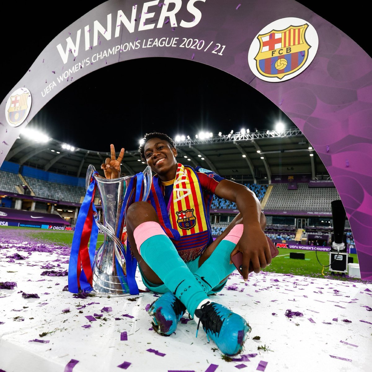 Yorubaness's tweet photo. Asisat Oshoala has won 27+ major trophies and individual awards in her professional career, making her the most decorated African female footballer in history. Agba Baller Masterclass 🤩🏆 https://t.co/4yZwIDg47S