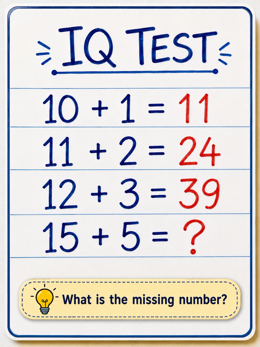 ethanpaker1's tweet photo. Can you find the missing number? 
What’s your answer? https://t.co/IH2H2fk4K8