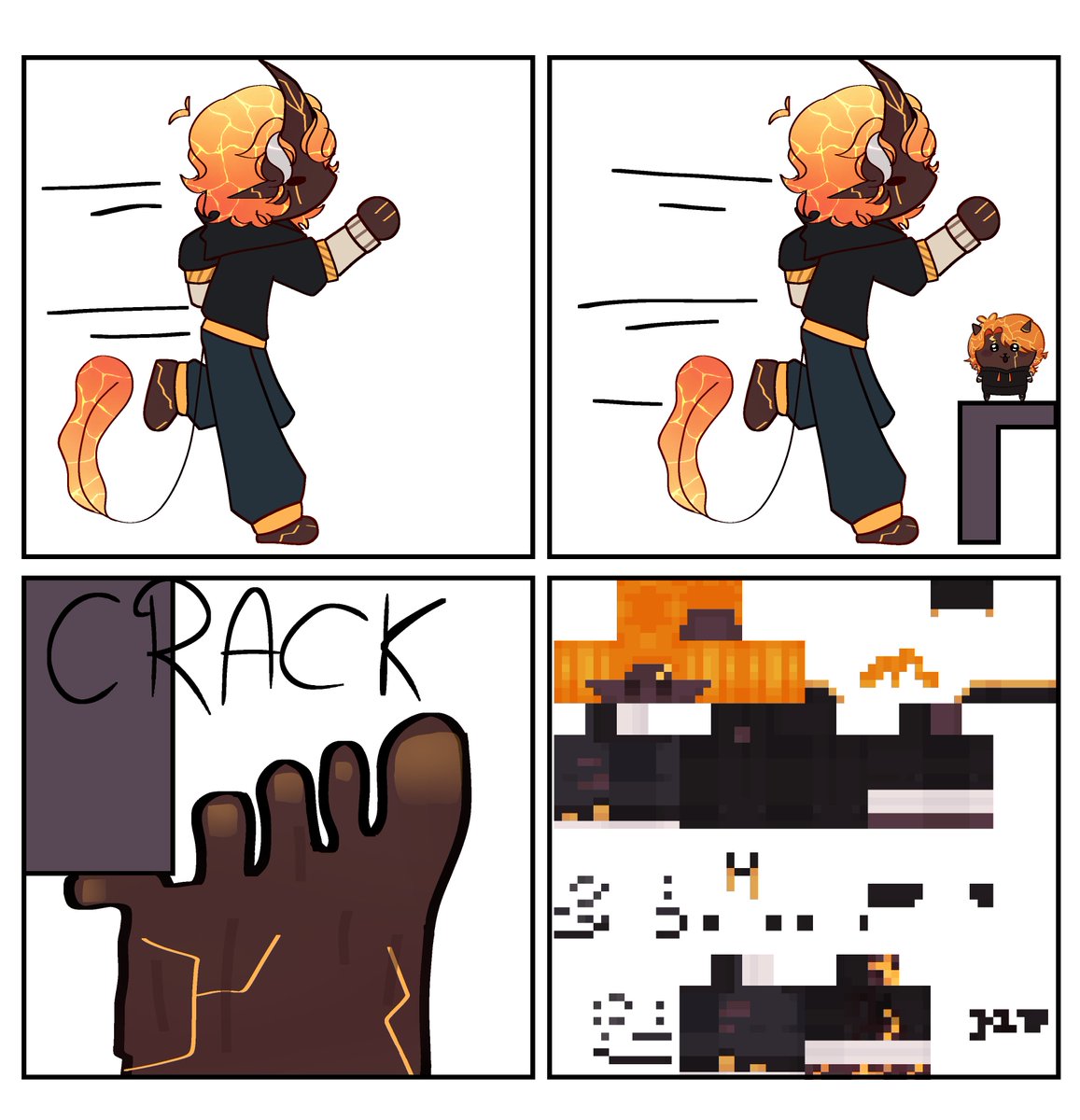 empanadas16V's tweet photo. Buenas tardes aca el día 85 intenté hacer un curis ojala les guste :) #MagmaBoiFanart https://t.co/ozsvDgxNu3