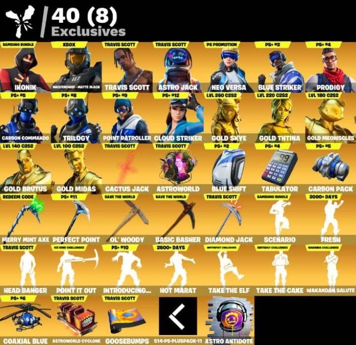 gameshubmmos_'s tweet photo. 305 Skins | New STW | IKONIK | Masterchief - Matte Black | Travis Scott | Astro Jack | Neo Versa | Blue Striker | Prodigy | Carbon Commando | Trilogy | Point Patroller | 200VB | 02.09.26 (0 days ago) ๐ฅ
#Fortnite #account #trade #sell #OG #OGAERIAL #OGSKULL #OGaccount https://t.co/QKLK7kg4mz