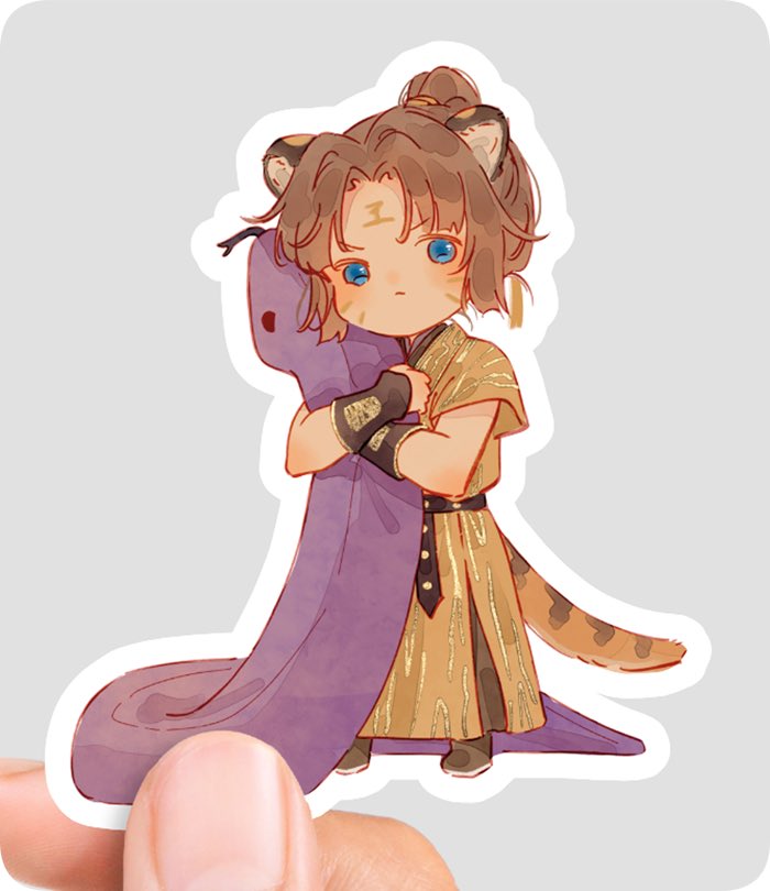 thekansta's tweet photo. Under 5 days left of the Xicheng AU artbook Kickstarter campaign!

Every pledge will also come with this free little tiger Jin Ling sticker~ https://t.co/zLR4cKUvvc