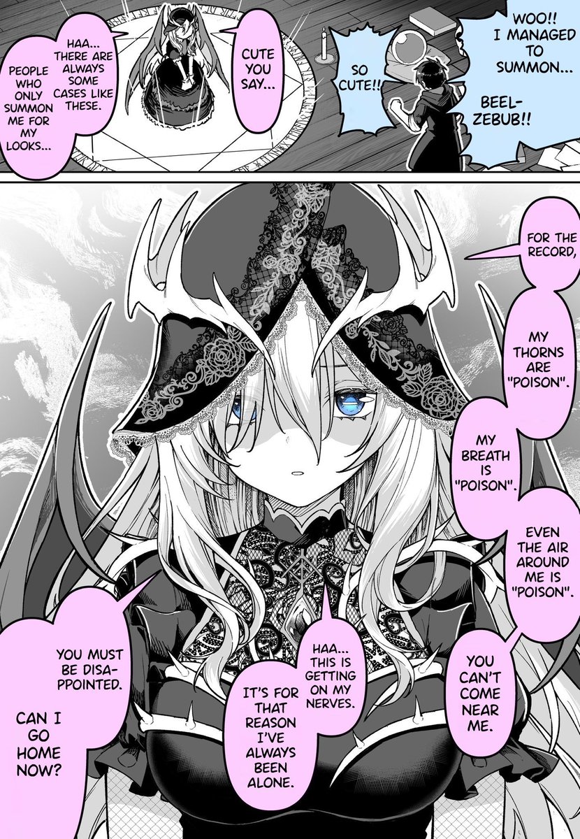 Kingwerewolf's tweet photo. What dark book should be read to summon a demon cutiepie? | Drawing by @medatarou1 https://t.co/pfwvzd7zYo
