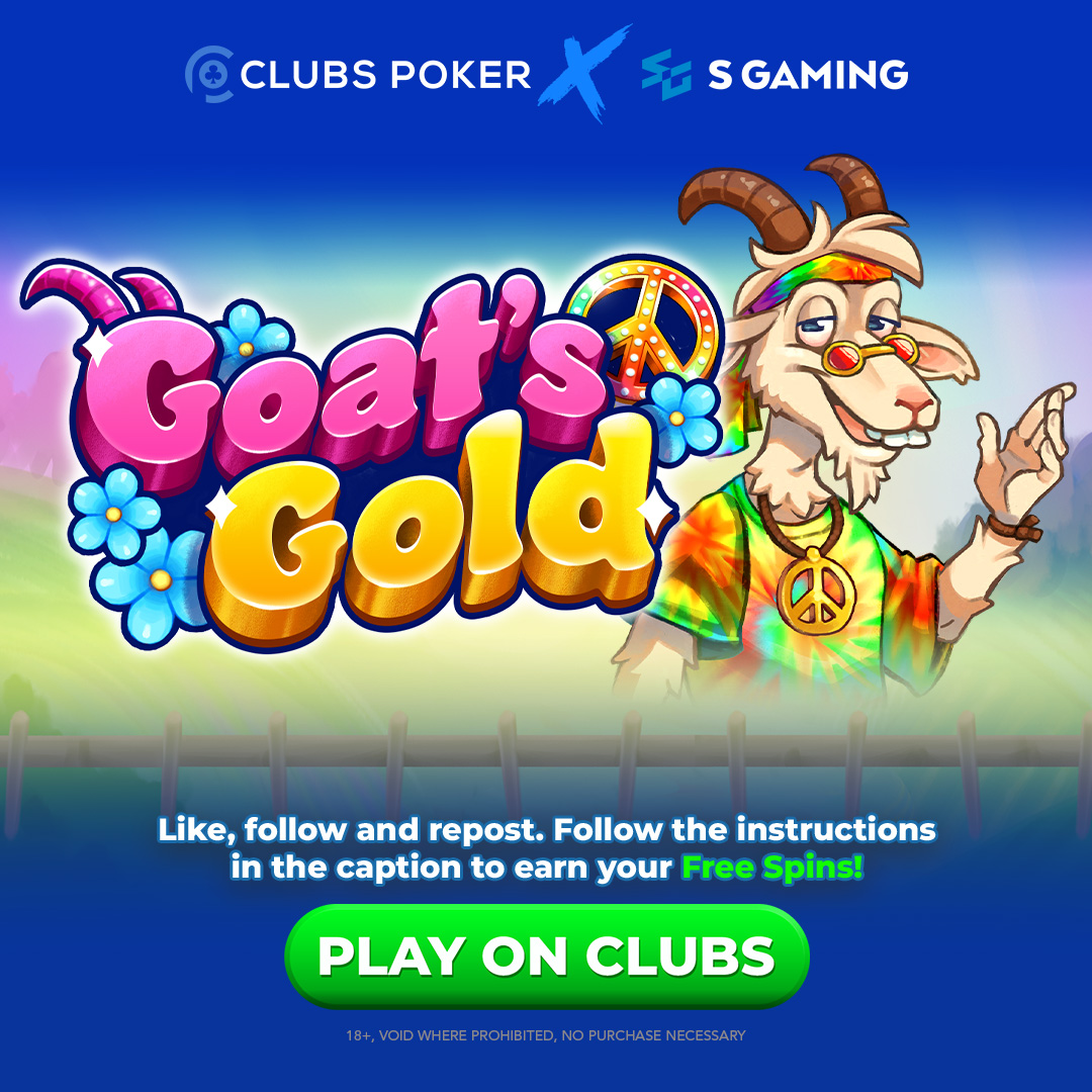 playonclubs's tweet photo. Feeling GOATed today? 🐐Claim 10 FS on Goats Gold: ⠀
-Follow @playonclubs on X
-Like and repost this post!
-Submit your username at the link in our bio!

Closes Friday September 18th @ 8pm ET. No purchase necessary. 10 Free Spins credited within 24 hours of verification. Make sure your display name and public usernames are accurate on the claim form.