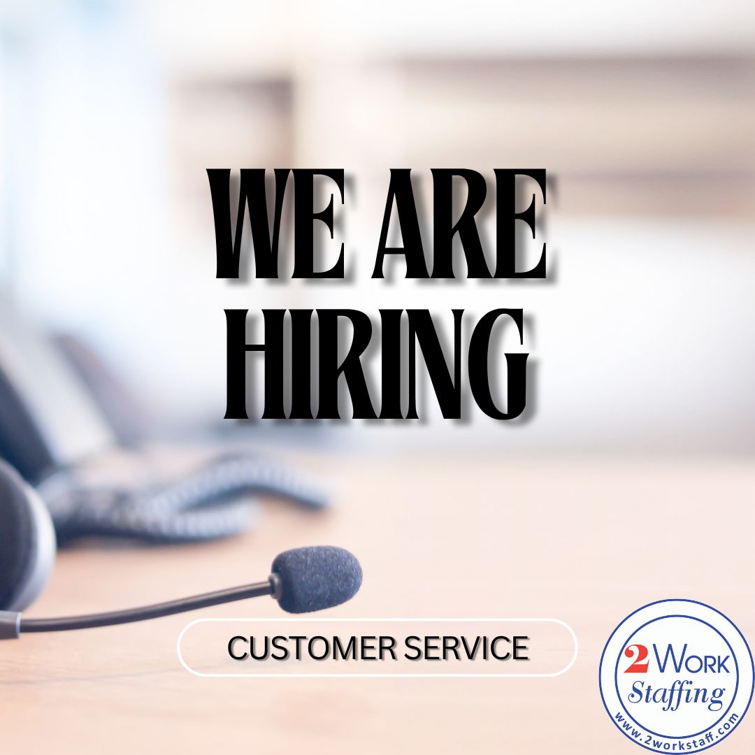 2WorkStaffing's tweet photo. 📢 NOW HIRING – CUSTOMER SERVICE! 📢

💰 $12/HR
🌙 2nd Shift: 4PM–12AM
📅 Sunday: 8AM–8PM

💻 Computer and/or customer service experience required!

👉 Apply today and get started! 
📍Applications accepted at 25 Oak Hill Circle, Suite 103, Cartersville, GA.
📞706-383-8087 https://t.co/W6IvcLK9FW