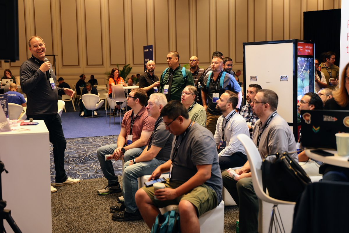 Rackspace's tweet photo. As VMware Explore heads into its final full day, we’re celebrating the Rackspace Technology experts who took the stage this week. 🙌

Still at the show? Join Rackspace + AMD for Cool Down, Power Up from 2-4 p.m. PDT at Booth 104. 🍦 https://t.co/eapCdnxvSx