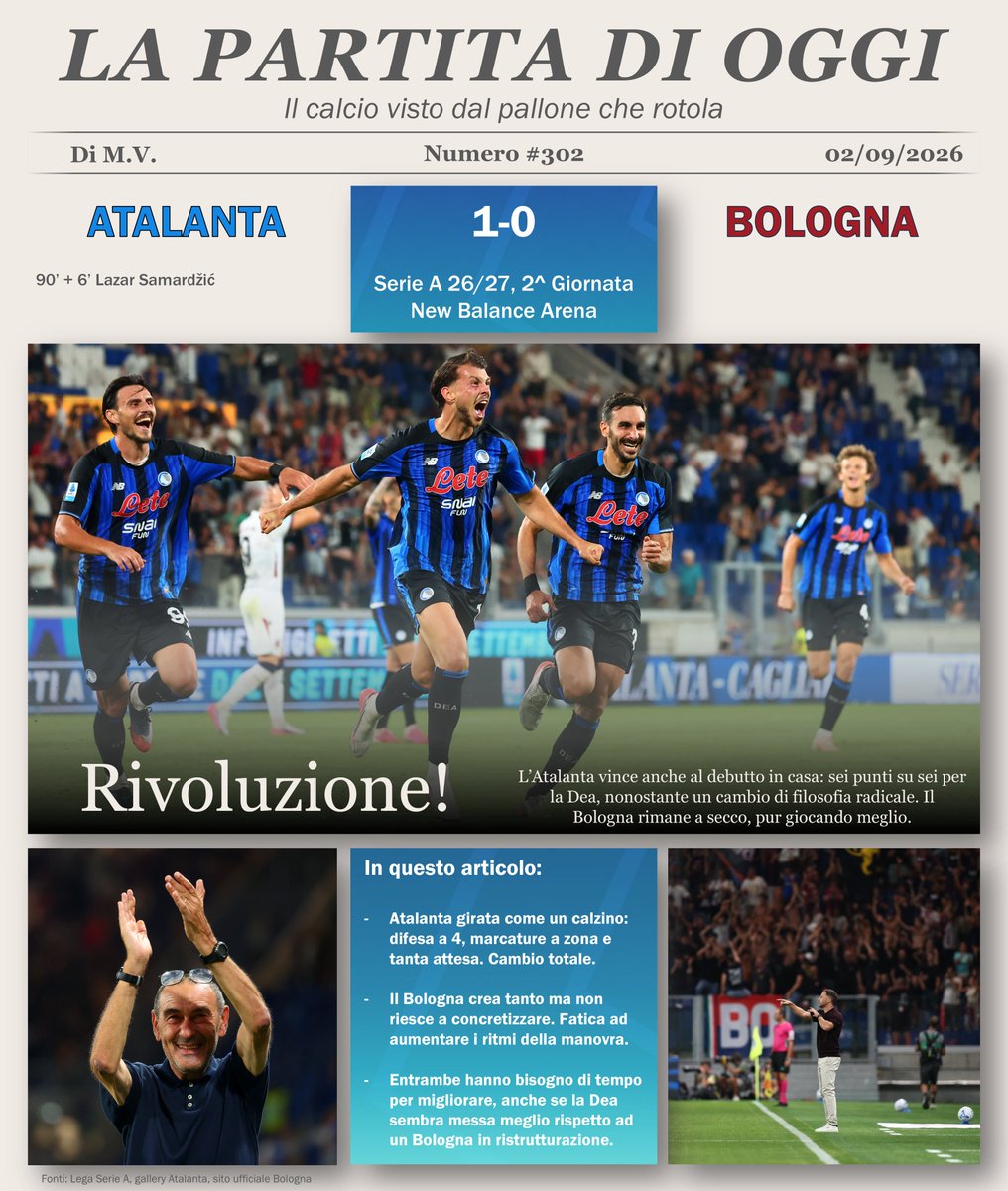 MV_05_'s tweet photo. #SerieA #AtalantaBologna In entrambe le piazze è in corso un profondo rinnovamento. L'#Atalanta vince ma fatica, anche se dimostra di avere un organico migliore degli avversari (anche grazie al mercato). Il #Bologna fatica altrettanto tenendo più palla. Non ha ritmo. https://t.co/1X77reerj1