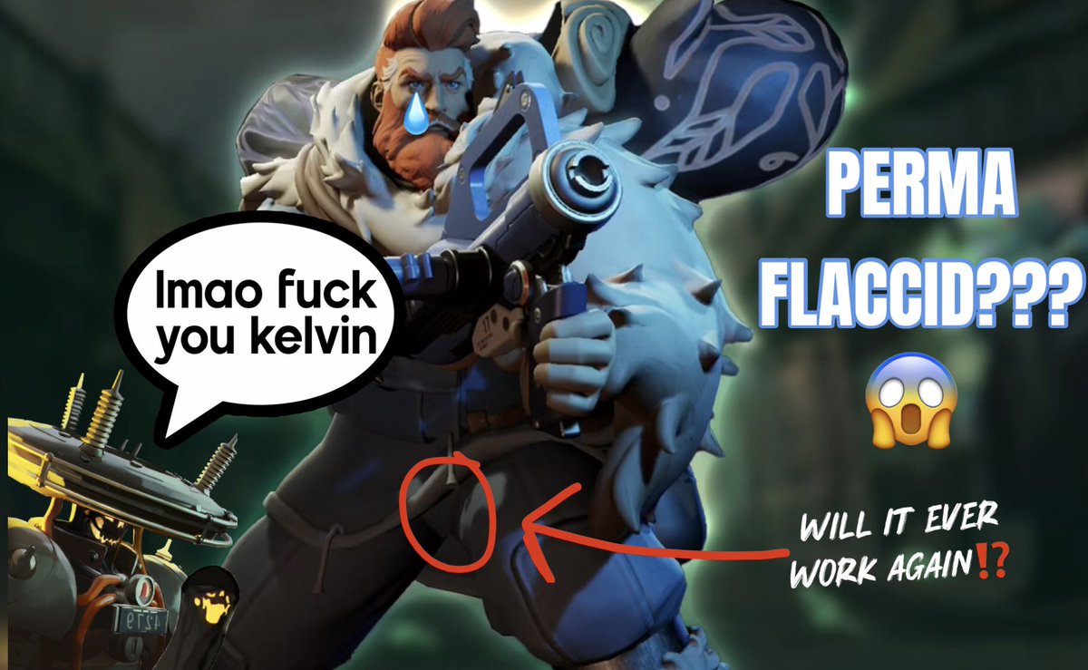 GripAshford's tweet photo. DEADLOCK LORE CONTROVERSY🚨

Will the next patch address Kelvin’s erectile dysfunction⁉️

His backstory states that after breaking free from the ice, he had zero blood in his body.

Erections are explicitly caused by increased blood flow to the penis. 

Yoshi, we demand answers‼️ https://t.co/2uGf23wLVx