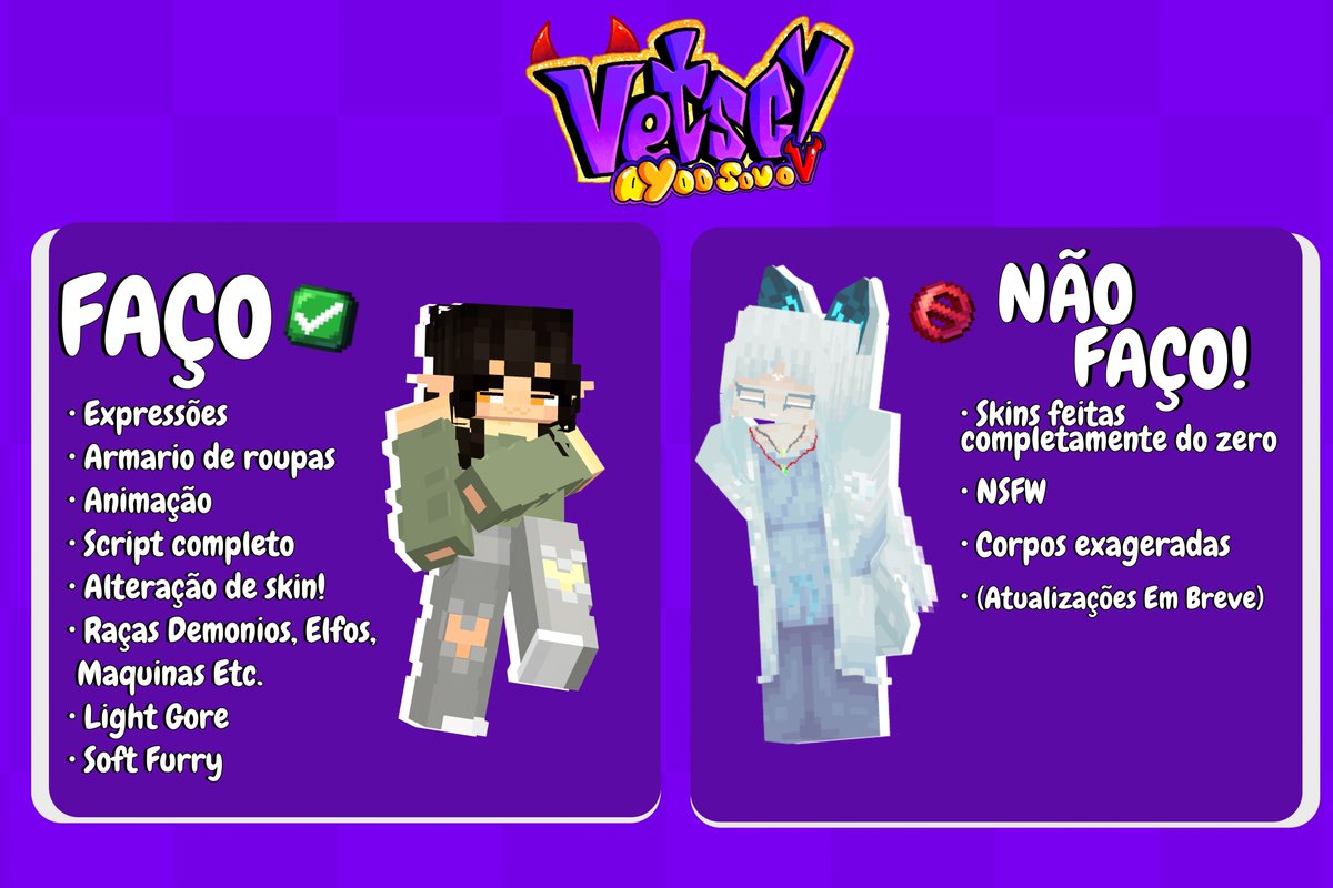 AyoVetscy_Comms's tweet photo. @ZioLui Alouu, eu faço modelos customizados com props e animações, expressões e até mesmo armário de roupas! Se quiser dar uma olhada no meu perfil, fica à vontade.  Tem mais coisas no meu perfil, com meu portfólio!

So entrar em contato!

(faço figura, mas posso tentar fazer CPM tbm !) https://t.co/bCsQP1Wwlu