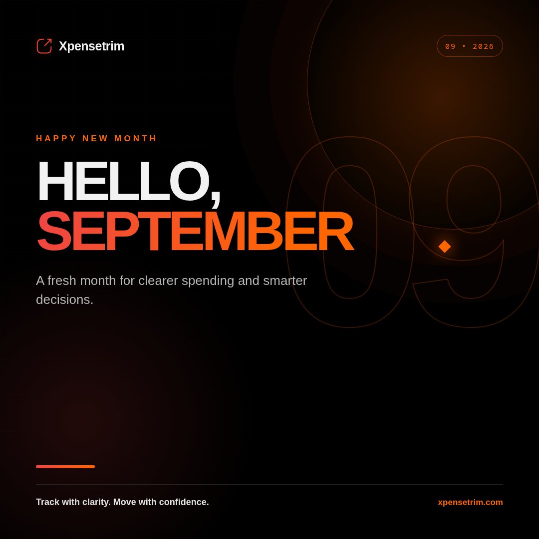 xpensetrim's tweet photo. Hello, September! 📷

A fresh month to track smarter, spend wisely, and move towards your financial goals with confidence.

Track with clarity. Move with confidence. 📷

#HappyNewMonth #Xpensetrim #FinancialClarity https://t.co/TDMpYXnDdP