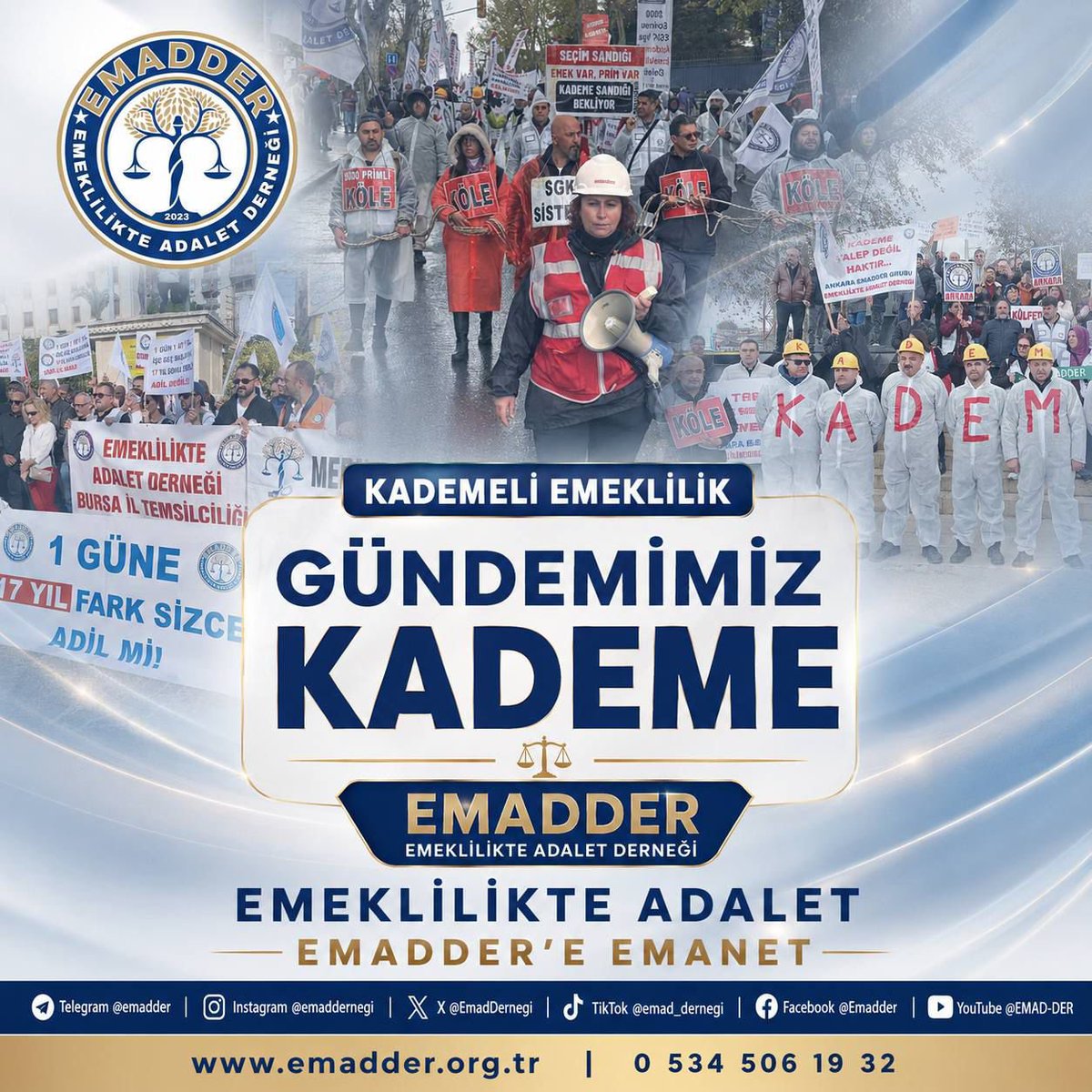 Emadder_izmir's tweet photo. Yıllarca üretim yapan ellerin yaşlılıkta huzurla dinlenebilmesi için adil bir yaş kademesi getirilmelidir.

#GündemimizKademe
#Kademeli
#Emeklilik
@EmadDernegi
@RTErdogan
@isikhanvedat
@csgbakanligi
@AhmetAYDIN_02
@Hayati_Yazici https://t.co/QGCbLjuii7