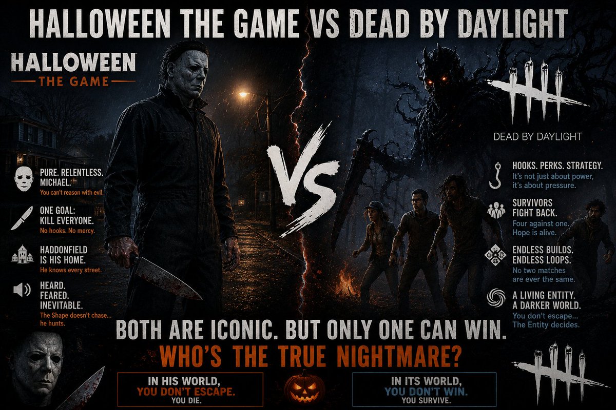 netjtv's tweet photo. This is all I'm seeing on my timeline.....

Halloween The game 
vs 
Dead By daylight

I can't wait for friday!!!!! https://t.co/dbDx2tPaEb