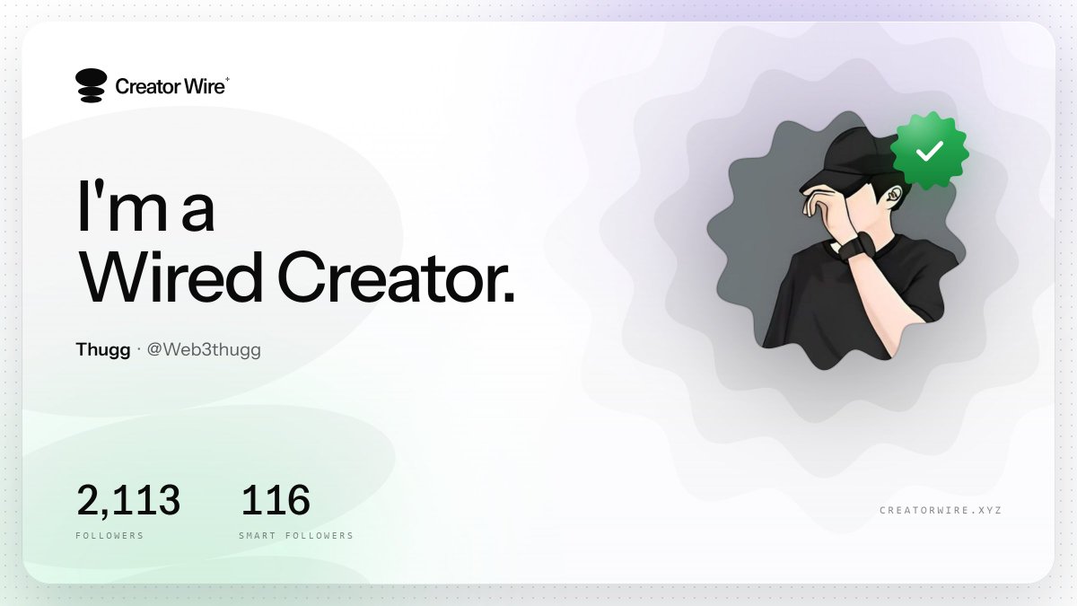 Web3thugg's tweet photo. i'm now a wired creator 😅

let's cook... https://t.co/jnqf6awo0h
