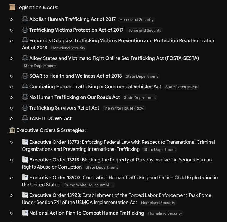 MrCommonGent's tweet photo. @Yankeefan120 @TammieMcDonal17 You don't care about Pedos otherwise you'd balanced what Trump has done against the Epstein files. If anything Trump has done much more than any other president against pedophiles. BUT YOU DON'T CARE ABOUT THAT. You just want a dog whistle to pretend you care. 

Check list below: https://t.co/OUqsqRneL4