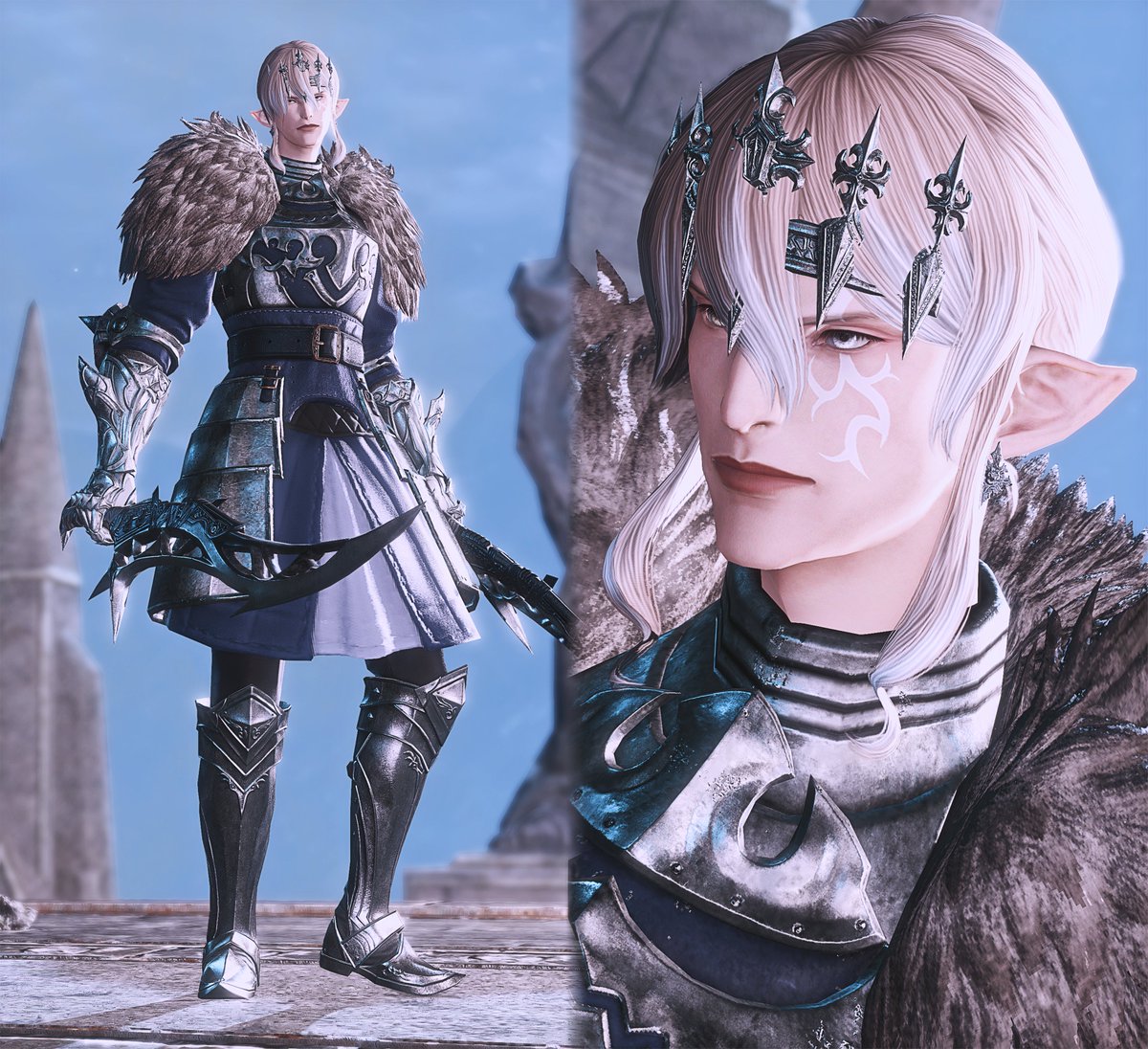 escaffier's tweet photo. #ff14 / #ffxiv / #gposers / #elezenhours / #elezen

New glam for #EorzeaCollection! 👑💙 https://t.co/mvKL2VBlBU