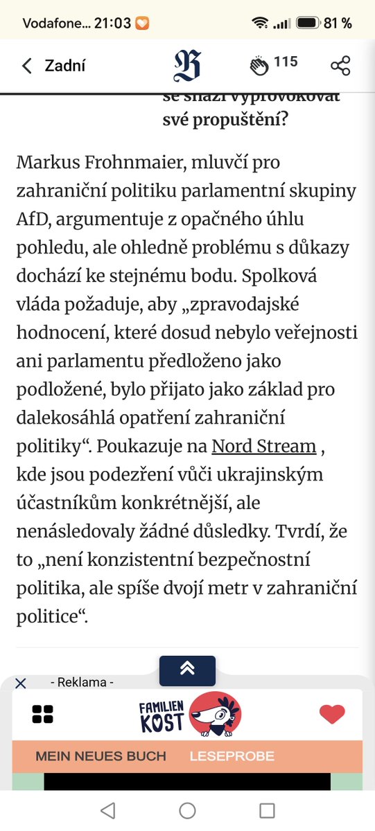 JanMiklassl1d's tweet photo. @AndrejBabis I německý tisk PÍŠE, že odpovědní vládní představitelé NEPŘEDLOŽILY žádné důkazy ani ověřitelné indicie jak veřejnosti, tak ani Parlamentu!!! VŠE je POUZE jenom TVRZENÍ, že kterých vyvozují NEZODPOVĚDNĚ závěry. Sami Němci tomu NEVĚŘÍ. Jste normální @AndrejBabis, takto hysterčit?! https://t.co/B1G9N9NOWt