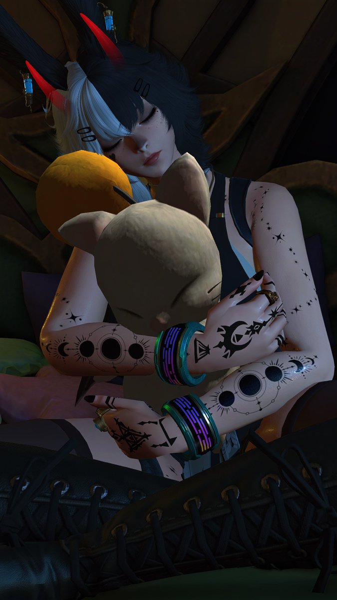 DevilsHaunt's tweet photo. POV: You caught Agi snuggling with one of her many comfort plushies. https://t.co/xGeZPR3FBc