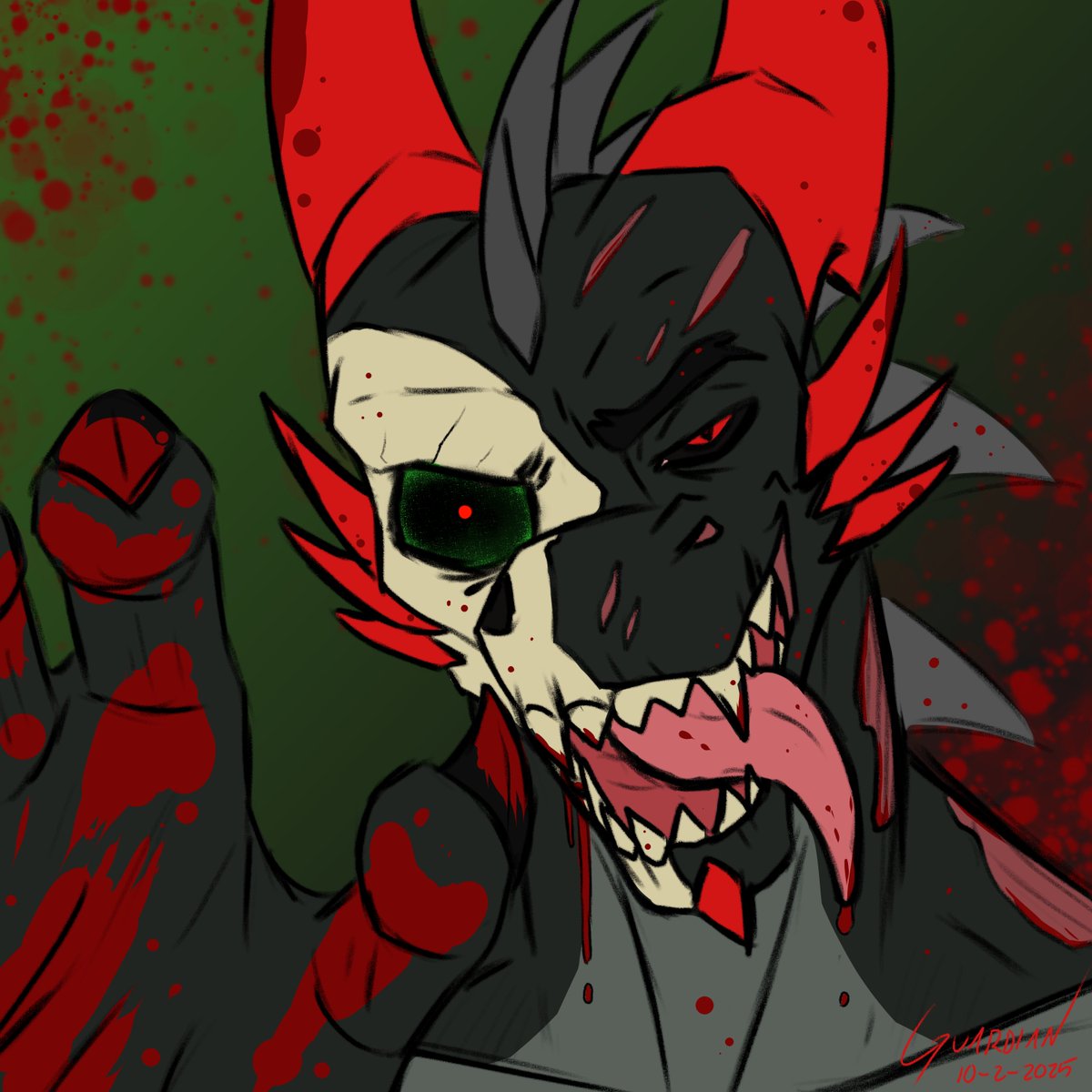 DragonRaider110's tweet photo. Halloween art i made for myself last year :) https://t.co/35gOZNfT6r