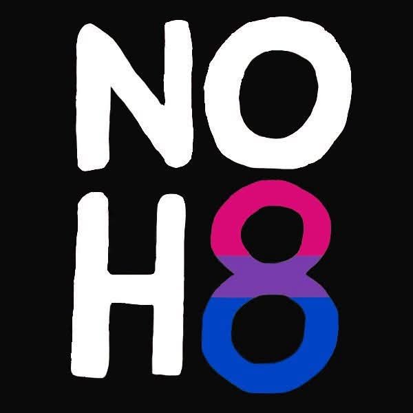 NOH8Campaign's tweet photo. Happy #BisexualVisibilityMonth! #NOH8 🩷💜💙 https://t.co/7kk7J1uiZO