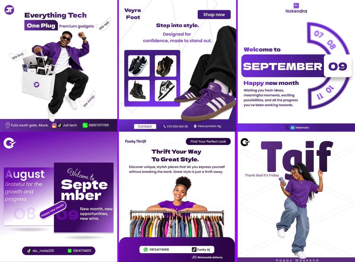 da_molaayo's tweet photo. A little showcase of what I’ve been cooking lately. 💜✨
From concepts to final designs, every piece is a step forward.

More designs, more growth, more creativity. 🎨🫶🏽

#GraphicDesign #DesignPortfolio #OyinDesign https://t.co/hjTNZkBorT