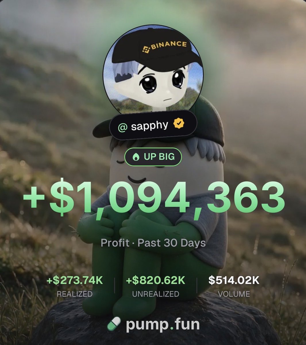 sapphycrypto's tweet photo. I bet on myself and never lost.

actual first person todo 0$ to 1m on @Pumpfun https://t.co/E6T0SX5BsB