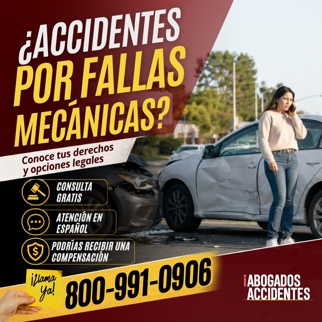 iabogadosca's tweet photo. 🚗 Accidentes por Fallas Mecánicas en California
Un accidente no siempre ocurre solo por error del conductor.
En I Abogados de Accidentes, te ayudamos a:
💬 Consulta gratuita
📍 Atendemos todo California
📞 (800) 991-0906

#FallaMecanica #AccidenteDeAuto #AccidenteCalifornia https://t.co/FZ9GqwYCTk