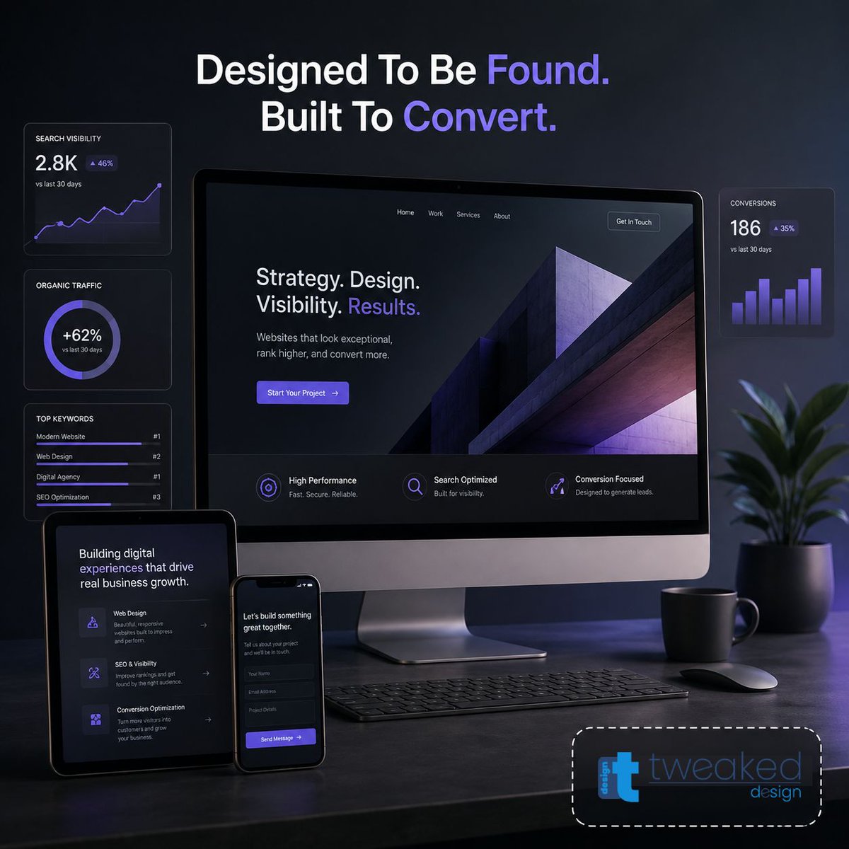 tweakedDesign's tweet photo. A website should do more than look good.

It should be easy to use, easy to find and designed to turn interested visitors into customers.

That's how we approach web design at Tweaked Design.

https://t.co/8KCSYIVXgJ

#WebDesign https://t.co/cHIeek3Kh7