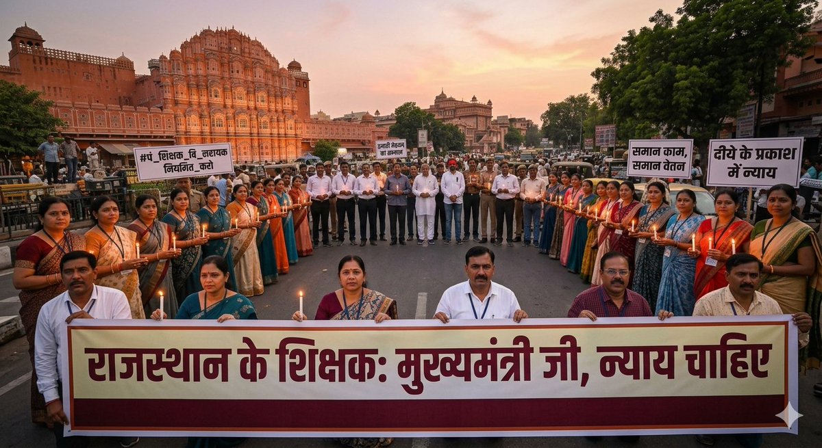 RamLilu78996's tweet photo. उम्मीद की लौ बुझने न पाए, सरकार हमारे घर भी खुशियां लाए! 🪔🏠 #पं_शिक्षक_वि_सहायक_नियमित_करो #Regularize_PS_VS @narendramodi @BhajanlalBjp @KumariDiya @ashokgehlot51 @TikaRamJullyINC @DrSatishPoonia @NitinNabin @zeerajasthan_ @GovindDotasra https://t.co/QqB7TTvU76