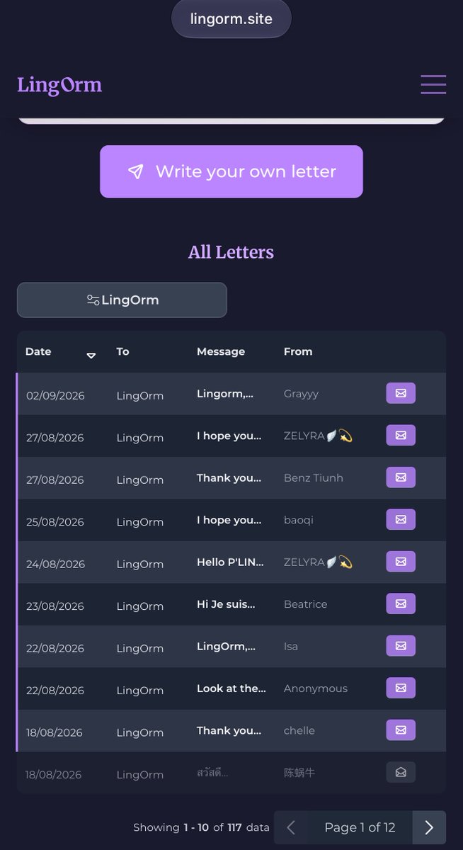 LingOrmTagTrend's tweet photo. อันนี้ไม่รู้ว่าทุกคนทราบหรือยังนะ แต่สิ่งนี้ดีมากเลยอะ 🥹💜 ทุกคนสามารถเข้าไปเขียนข้อความส่งกำลังใจให้พี่หลิง น้องออมได้ทุกเมื่อเลย 💌 และที่สำคัญคือ ไม่มีจำกัดจำนวนครั้งด้วย อยากเขียนกี่รอบต่อวันก็ได้ จะเข้ามาฝากข้อความให้กันทุกวันก็ได้เลย 🫶🏻✨

https://t.co/2zv5njsIlt

ให้พื้นที่ตรงนี้เป็นพื้นที่ปลอดภัยสำหรับหลิวออมนะ

#หลิงออม #LingOrm #หลิงหลิงคอง #LinglingKwong #ออมกรณ์นภัส #OrmKornnaphat