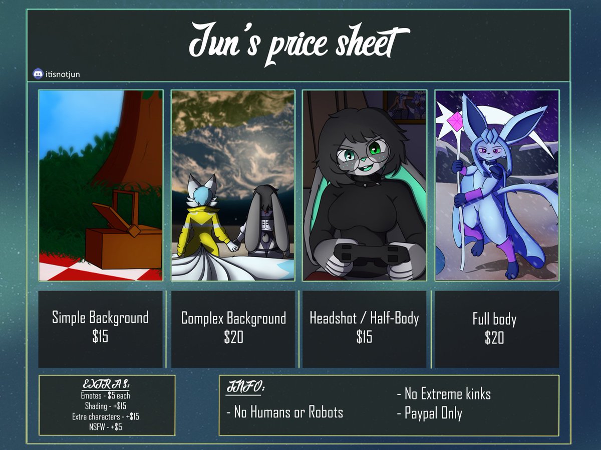 ItisnotJun's tweet photo. Ref sheet art update of the month! If you could help by commissioning or even retweeting, it would be a lot of help with bills! https://t.co/hrfy6w8BqN