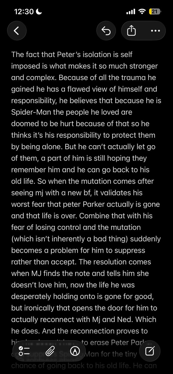 Sp1dey30's tweet photo. @shmigleedoo @Acomicfan52 @REDACTEDSpider Don’t get me wrong Peter’s arc in sm2 is great, it’s just a lot simpler thematically, emotionally and psychologically. Peter’s arc in brand new day though is just so complex in every way, even symbolism. I find more layers after each watch. https://t.co/R6b6ZwHeR4