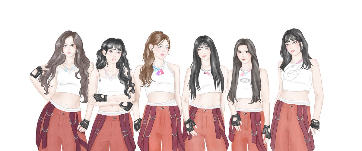 only1_4seeun's tweet photo. i am proud of myself for this don’t get me wrong but i wanted to get their features so accurate that i feel like it’s slightly off because of that….maybe if i had done it more stylized they’d look better https://t.co/iaUJyc2V7m