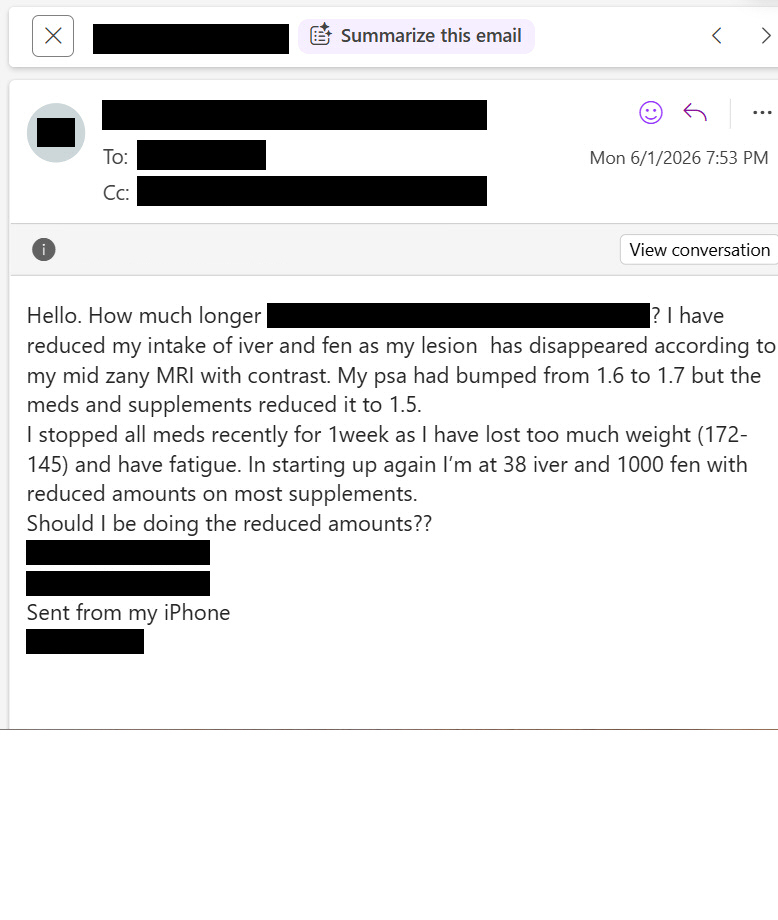 MakisMedicine's tweet photo. NEW ARTICLE: IVERMECTIN, FENBENDAZOLE, MCP, CBD Testimonial - 71 year old Wyoming Man with Prostate Cancer reports after 3 months: 1.2cm Prostate lesion PI-RADS4 disappeared, PSA 3.0 to 1.5!

Thousands of Prostate Cancer patients are benefiting from Ivermectin and other repurposed drugs! 😃

STORY:
71 year old Wyoming Man living in Florida with Prostate lesion on MRI PI-RADS 4 (1.2x1.0cm) and rising PSA from 1.1 to 3.0.

In March 2026 he started:
Ivermectin 1mg/kg/day
Fenbendazole 1776mg/day
MCP 15g/day
CBD Oil 100mg/day

Results after 3 months:

PI-Rads 4 lesion (1.2x1.0cm) disappeared!
PSA dropped from 3.0 to 1.5!

NO CONVENTIONAL ONCOLOGY TREATMENT.
NO HORMONE THERAPY.

I often see critics and haters use the argument that it must be the conventional treatments that are "doing all the work" 

and that the repurposed drugs don't do anything and are just credited with benefits.

But when a case like this is published, the critics go silent. They don't even try to provide an explanation...but why? 😃

Aren't they interested even a little bit how Ivermectin, Fenbendazole and other repurposed drugs, with over 800 published pre-clinical articles on efficacy in cancer

could have helped a cancer patient like this man?

They're not even interested. Couldn't care less.

Anyone who attacks a health practitioner for helping cancer patients, isn't doing it for the "good of humanity".

They are trying to hurt cancer patients, not "save them". 

They are often being paid to hurt cancer patients to protect someone else's profits. Always.

I have helped over 9000 Cancer patients with Ivermectin, Mebendazole and Fenbendazole in the largest "Right to Try" Research Project in the world.

I have been attacked relentlessly for helping Cancer patients and conducting cutting edge Cancer Research

FLORIDA is going to become a global hub of cutting edge Cancer Research. Just watch. 🔬