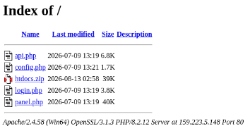 _AkatsukiLegion's tweet photo. A live #Quasar #C2 panel is exposed on 159.223.5[.]148 (DigitalOcean, Amsterdam). The #opendirectory contains the #admin login, #database credentials, #encryption keys, and full bot management interface.

Credits @Huntio https://t.co/R2PfjWLBq8