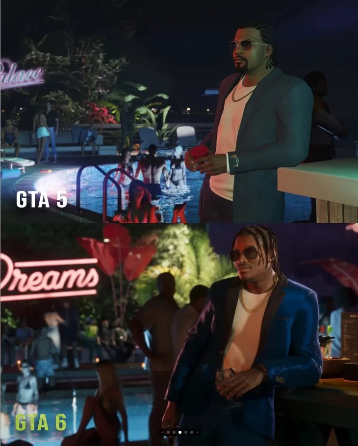 KINGAMING_X's tweet photo. 🚨 GTA V VS GTA VI graphics upgrade comparison https://t.co/8myNJbDNH3