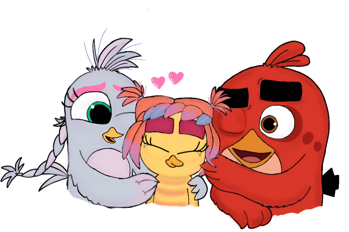 redilverforever's tweet photo. Dad and Mom loving their daughter. The safest is between mom and dad's hugs 💖😭

#angrybirds #angrybirdsmovie3 #redilver #silvered #angrybirdsfanart https://t.co/8EhdAvD5KJ