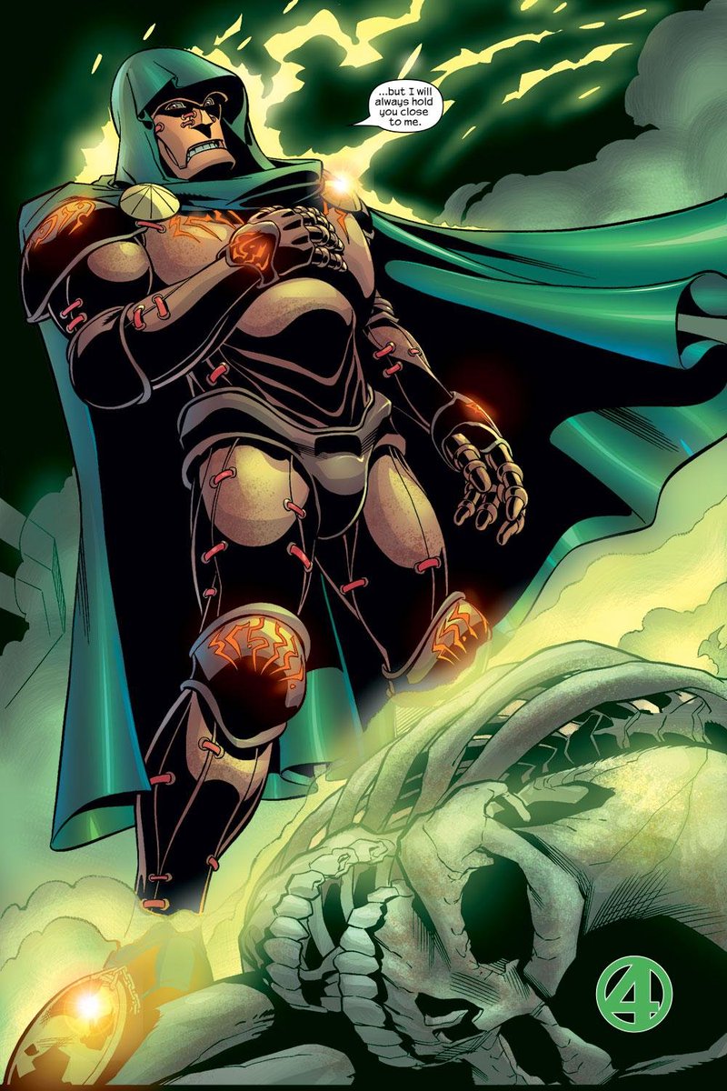WillOfVonDoom's tweet photo. //Spoilers for the new Captain America issue, I guess:

Victor letting Mephisto torture his former flame Valeria in Hell so he can live again? Based.

My man once used her skin as his armor to augment his magic powers before, so this ain't out of left field to me. https://t.co/rRRpfkUuv5