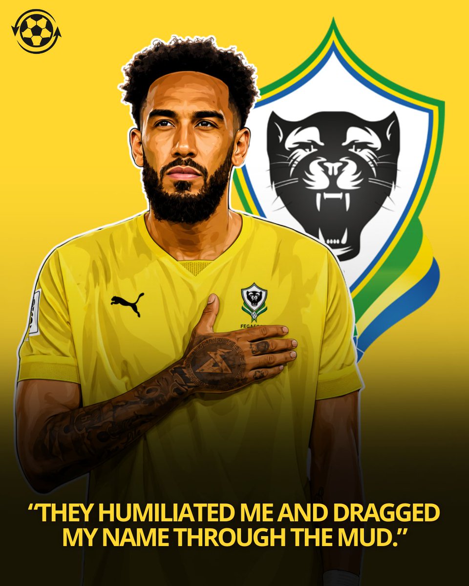 DeadlineDayLive's tweet photo. 🚨 𝗢𝗙𝗙𝗜𝗖𝗜𝗔𝗟: Pierre-Emerick Aubameyang has retired from international football. 👋🇬🇦

🗣️ “They humiliated me and dragged my name through the mud even though I played at AFCON while injured. That was the final straw, and I’d rather stop here. I think the team’s problems run much deeper than the little person that I am.” 😔