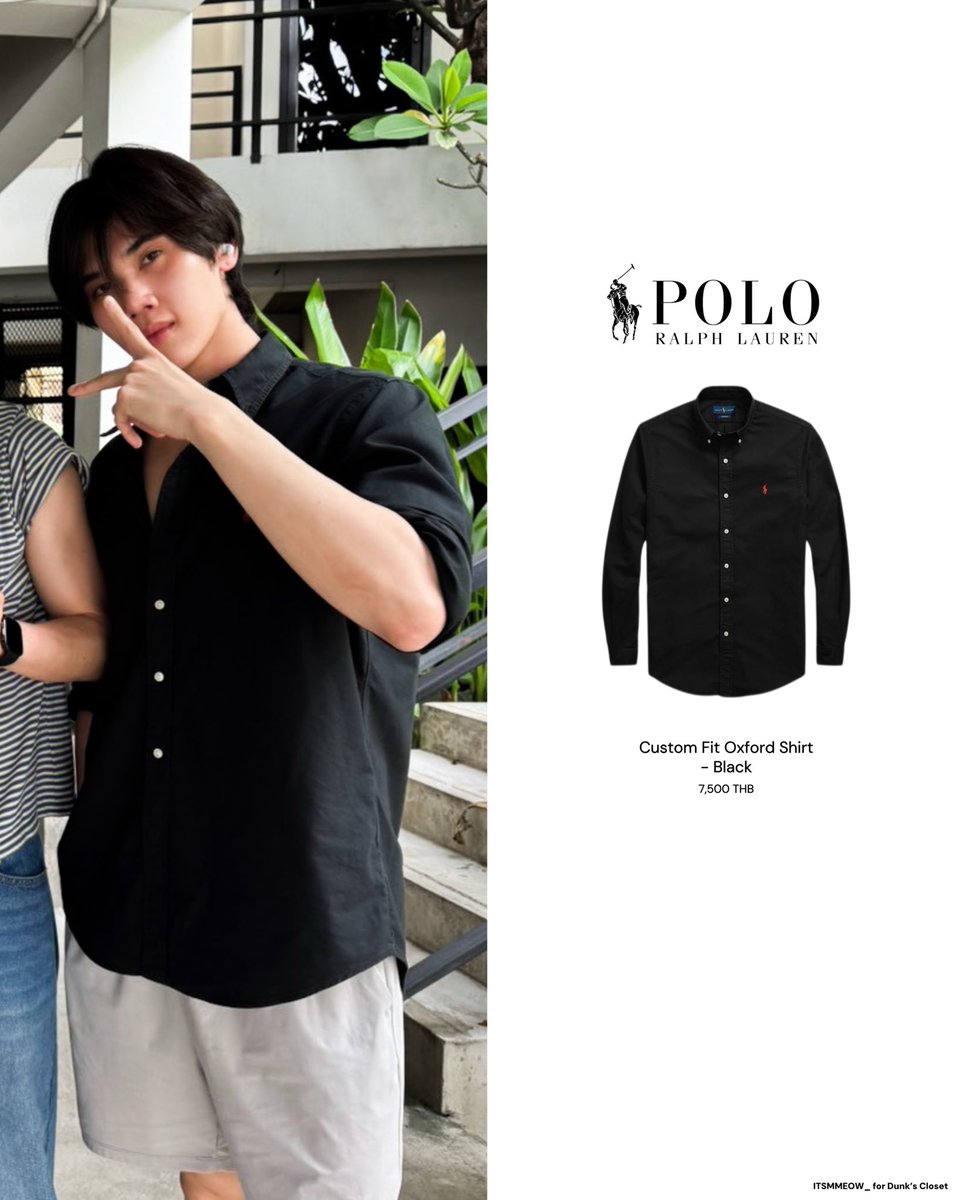 justmpx's tweet photo. #dunknatachai for “I Will Always Save You Series” 2nd read through. 

TOP @RalphLauren 
Polo Ralph Lauren : Custom Fit Oxford Shirt - Black https://t.co/x0gEJTyD7V