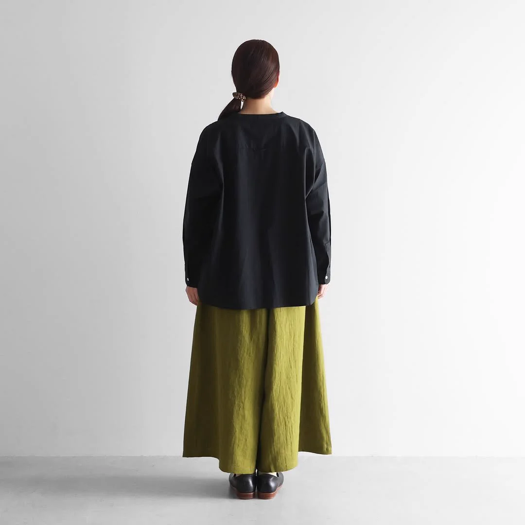 し*ず様 huis 遠州織物 バンブーリネンスカートパンツ505 HUIS