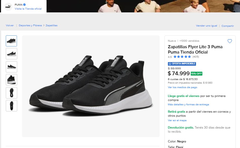 perroahorro's tweet photo. COMIENZAN LAS OFERTAS DE MIERCOLES!!

Zapatillas Flyer Lite 3 Puma Puma Tienda Oficial

✅15% OFF a solo $74.999
✅Envio gratis a todo el pais!!
✅Tienda Oficial Puma Argentina, cuotas sin interes!!

4.9 en reseñas ;)
LINK AQUI - https://t.co/C0FONBxyyx https://t.co/J995s0LWdx